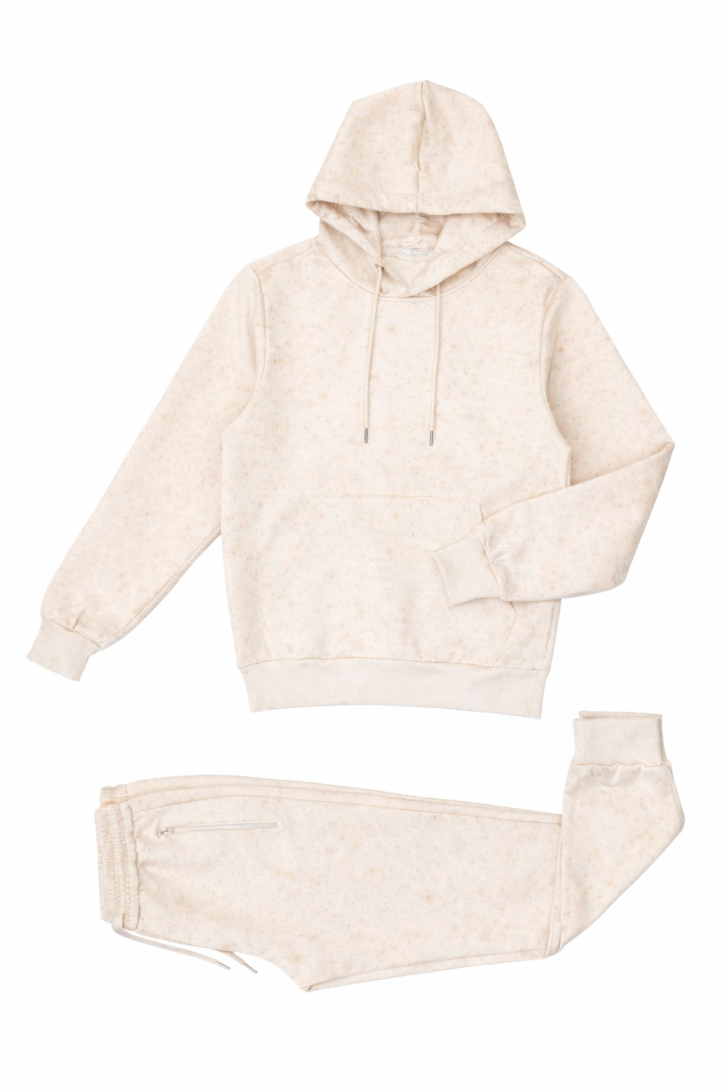 Beige Heren Tracksuit – Hoodie & Jogger Set