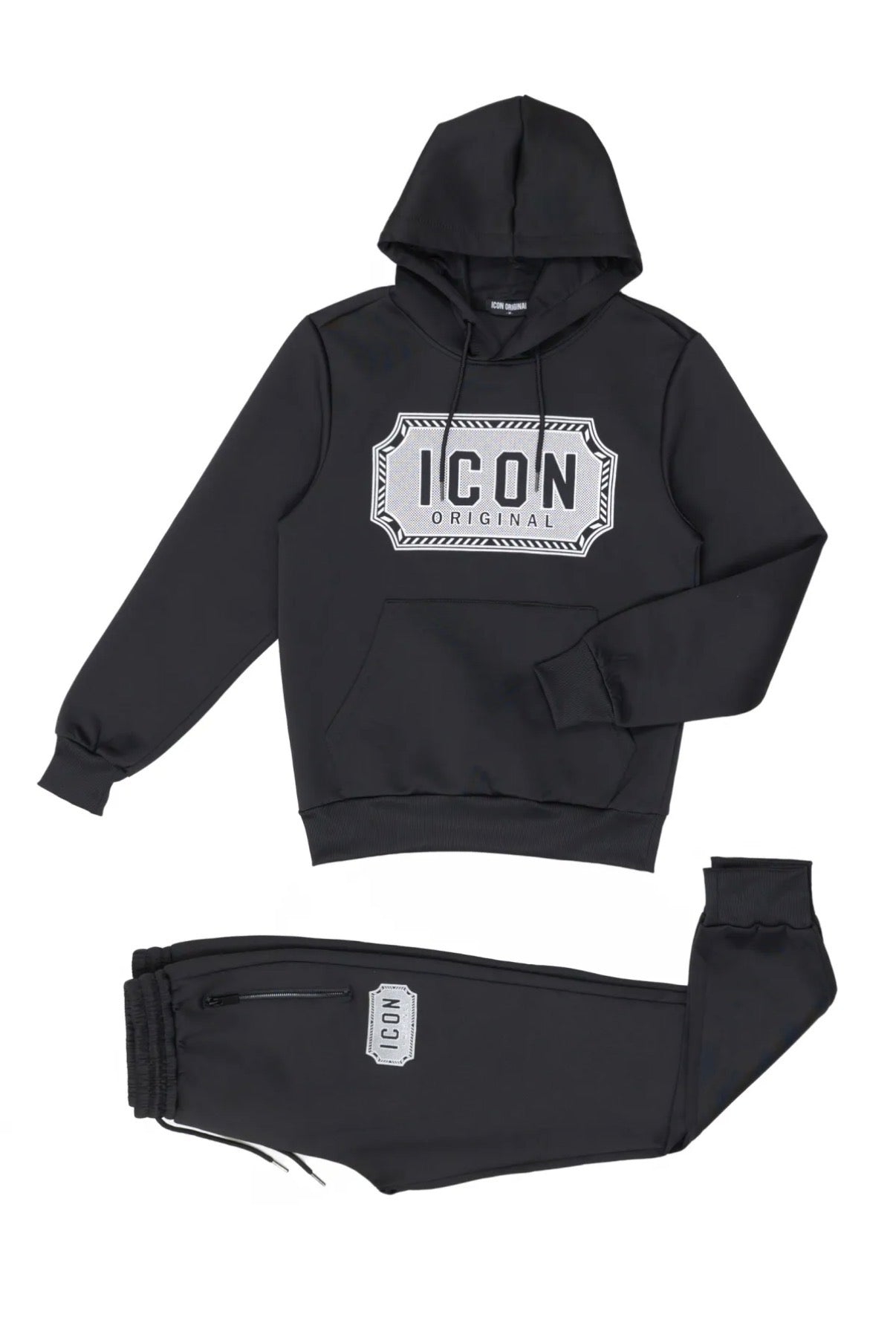Icon - Joggingpak Zwart met logo - heren
